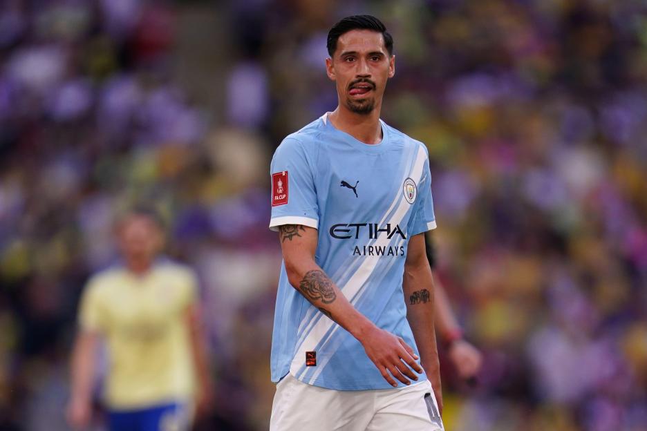 Tijjani Reijnders of Manchester City during the Emirates FA Cup Semi-Final match Manchester City vs Southampton at Wembley Stadium, London, United Kingdom on 25 April 2026 (Photo by Harvey Murphy/News Images)