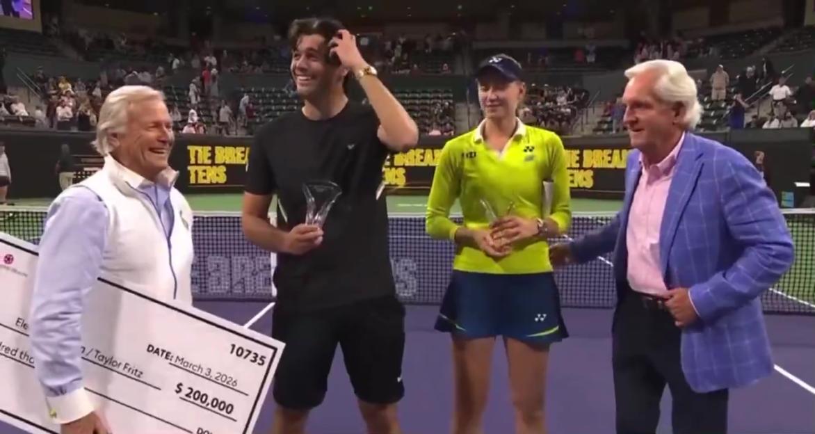 Tennis Star Elena Rybakina Wipes Away Unwanted Advance After Victory: An Awkward Moment Unfolds