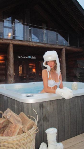 Maura Higgins Sizzles in Tiny Hotpants and Bra While Playfully Showing Off Her Bum During Luxe Cabin Getaway