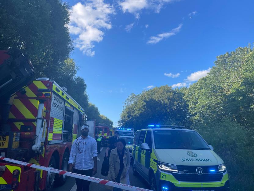 Train Collision in Bedford, Britain