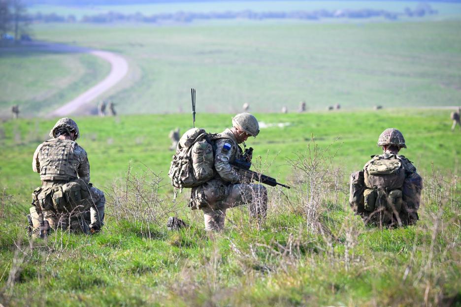 British Armed Forces Carry Out Parachute Drop Exercise In Wiltshire