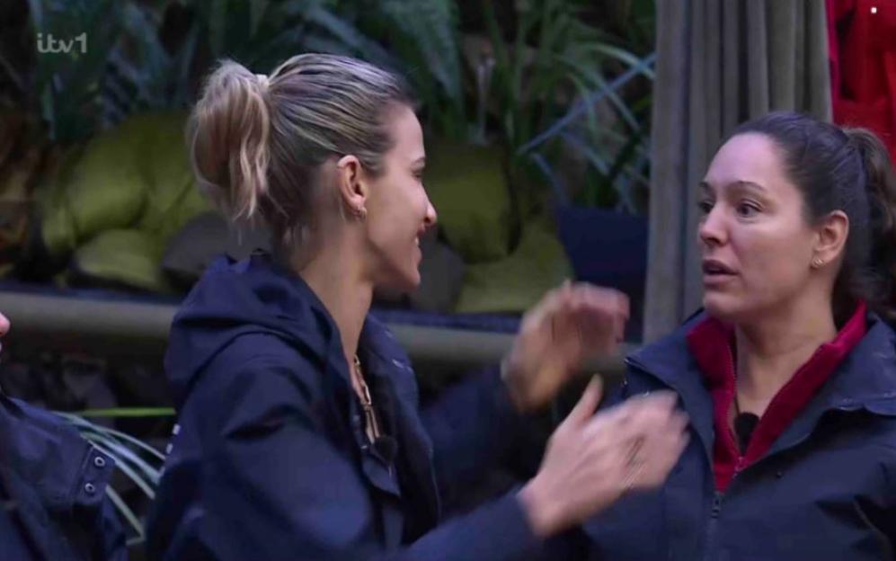 Vogue Williams and Kelly Brook in a scene from their feud.