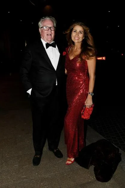 W8media..NO CREDIT.W8media Jim Davidson & Maria Rice-Mundy..Jim Davidson goes public and heads to his first event with his new girlfriend Maria Rice-Mundy, just two months after he called off his sixth wedding to former fiancee Natasha whom he planne