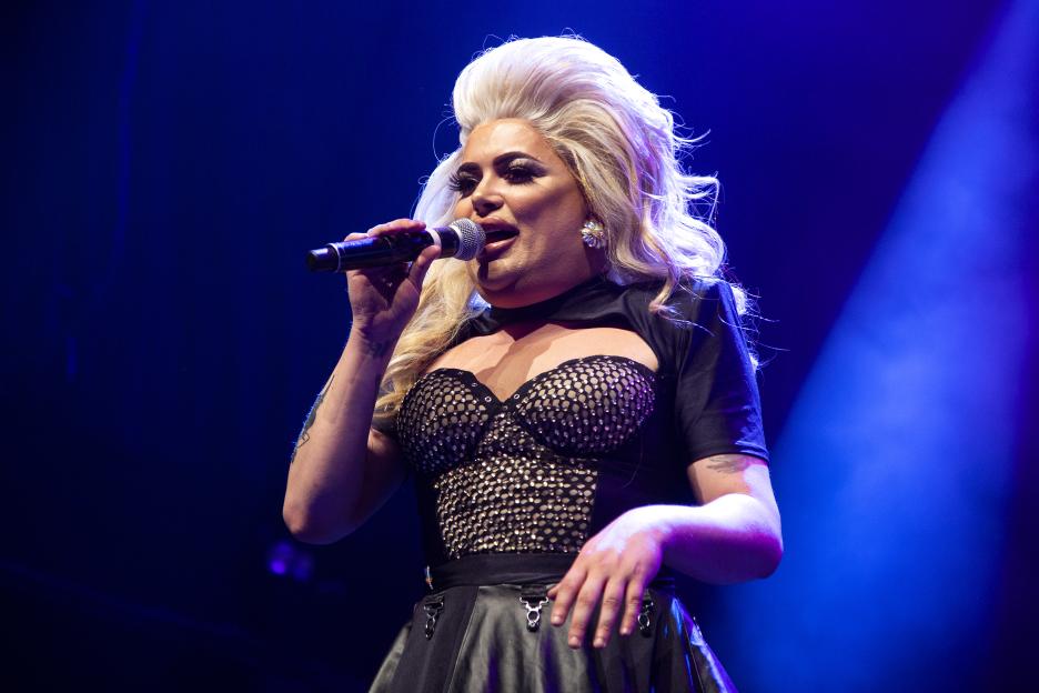 Baga Chipz performing onstage during 'RuPaul's Drag Race British Invasion.'