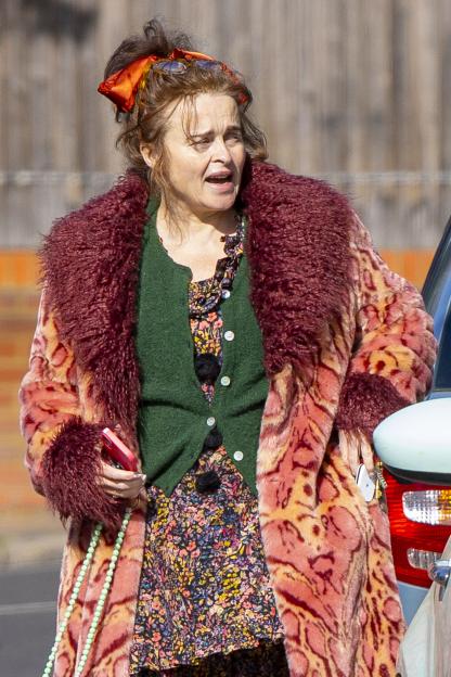 Helena Bonham-Carter is seen for the first time since leaving the set of White Lotus season 4