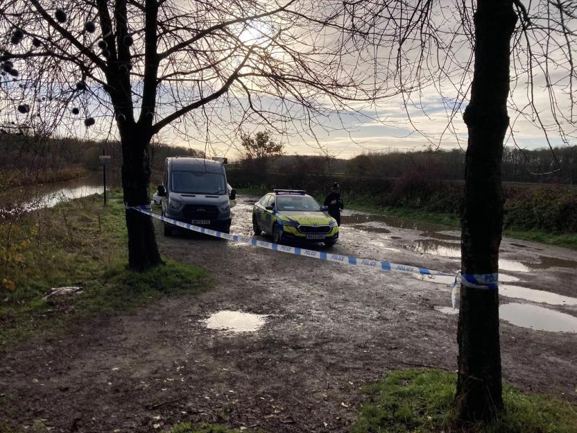 Police investigation scene