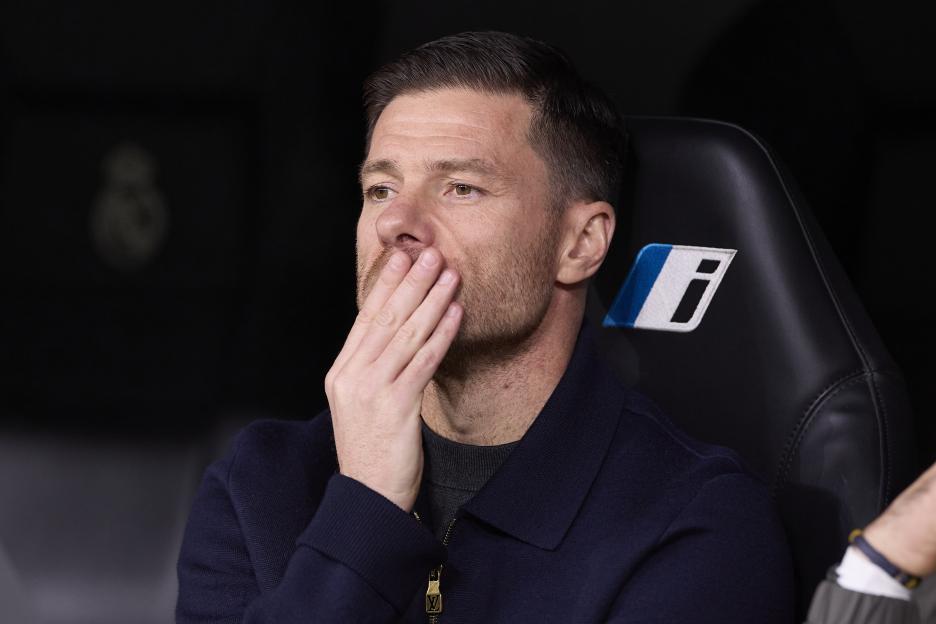 Xabi Alonso, the head coach of Real Madrid CF, seen in...