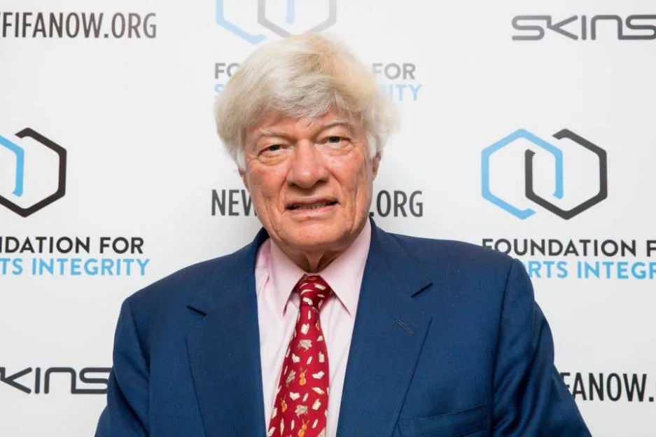 Geoffrey Robertson Q.C. attending the inaugural Sports, Politics and Integrity Conference.