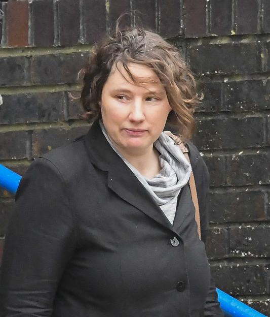Alexandra Dennis leaving Weymouth Magistrates Court.