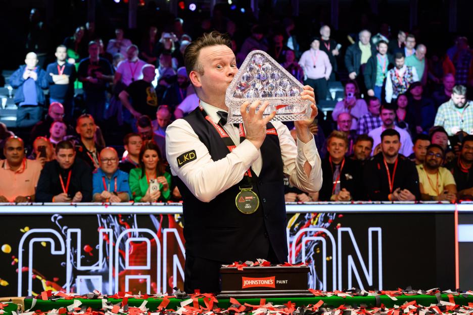 LONDON, UNITED KINGDOM. 19th Jan, 25. Shaun Murphy, winner of the 2025 Johnstone's Paint Masters at Alexandra Palace on Sunday, January 19, 2025 in LONDON ENGLAND. Credit: Taka G Wu/Alamy Live News