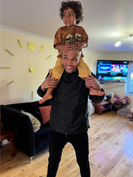 Chris Eubank with his brother Sebastian's son Raheem.