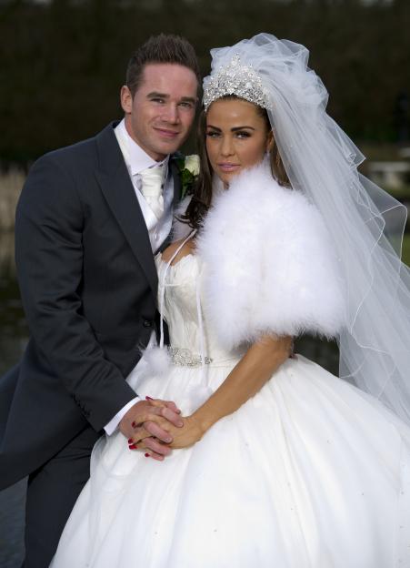 Katie Price and Kieran Hayler on their wedding day.
