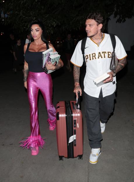 Katie Price arriving with JJ Slater.