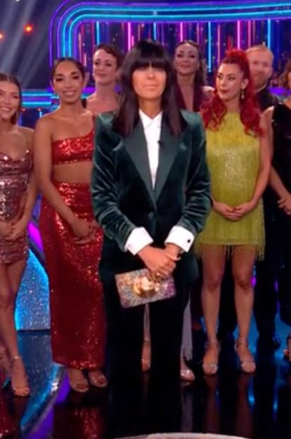 Strictly Come Dancing hosts and professional dancers on stage.