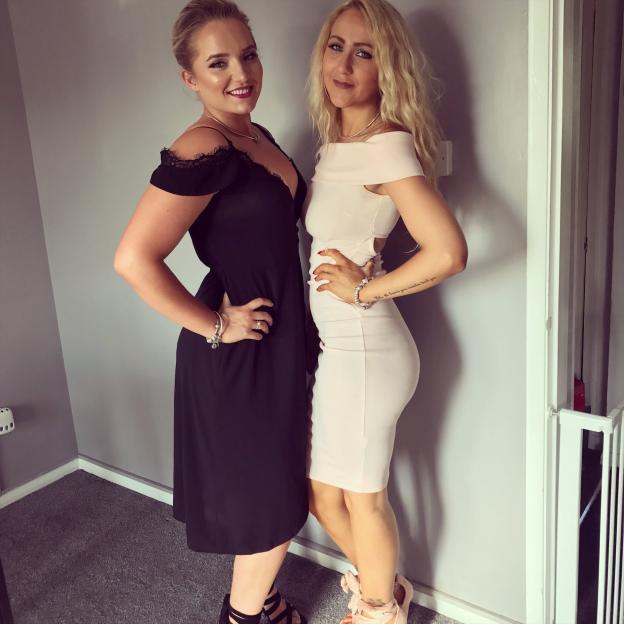 Ashleigh and April Charlesworth before they suffered burns.