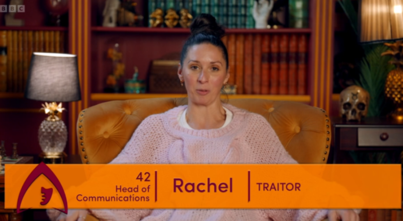 Screenshot of Rachel, 42, Head of Communications and a Traitor.