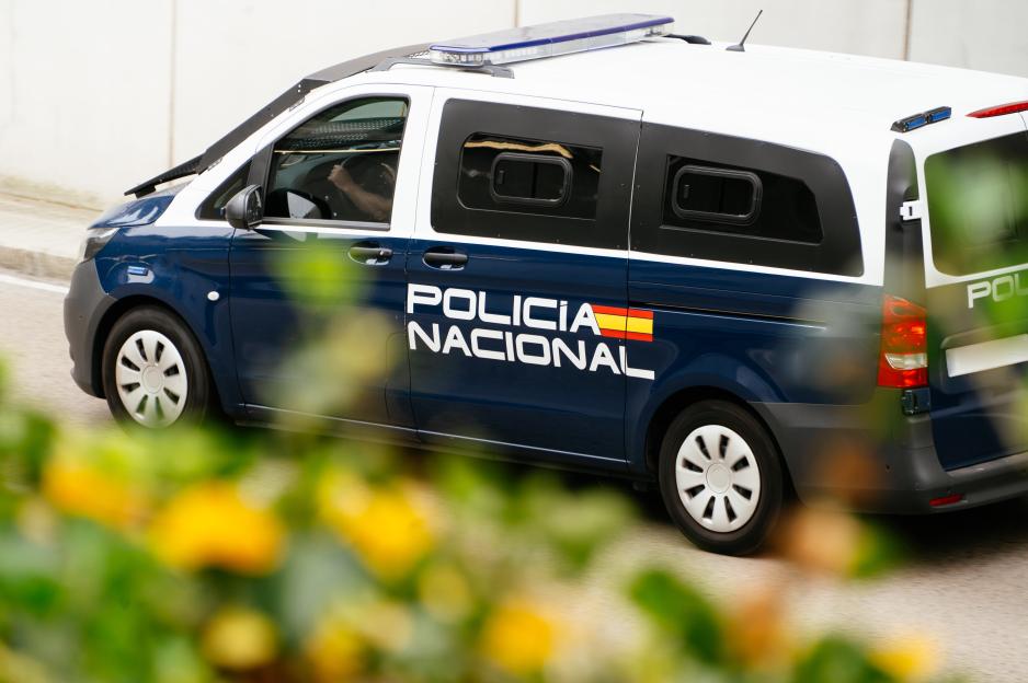 Spanish police van