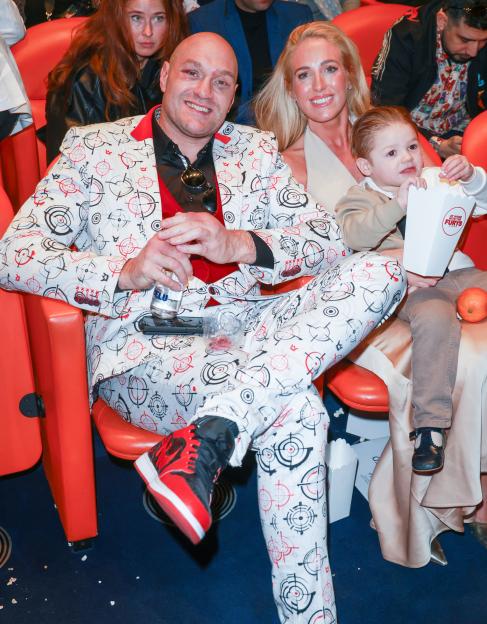 Tyson Fury and his family attending a private screening of "At Home With The Furys".