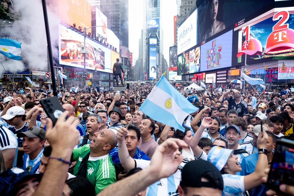 ***BESTPIX*** Argentina Fans Celebrate Before The FIFA World Cup 2026 Final