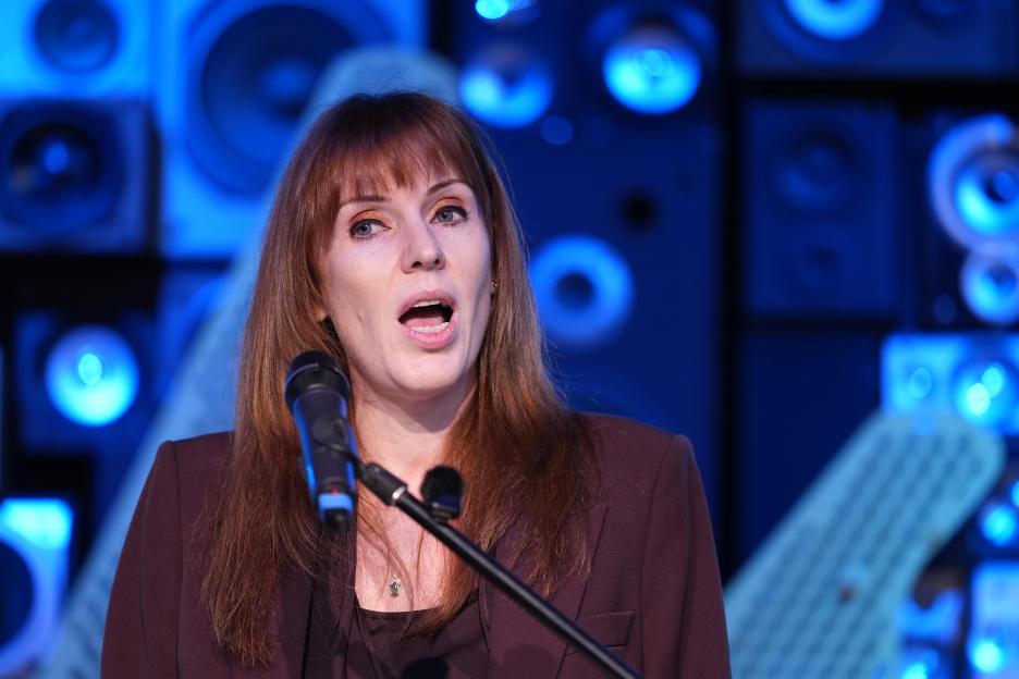 Angela Rayner speaking into a microphone at the Night Time Economy Summit.