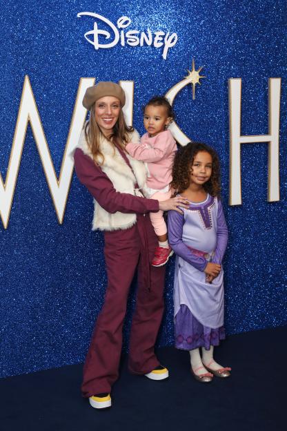 Anna Nightingale with daughters Ava Noelle and Autumn at the Wish movie screening.