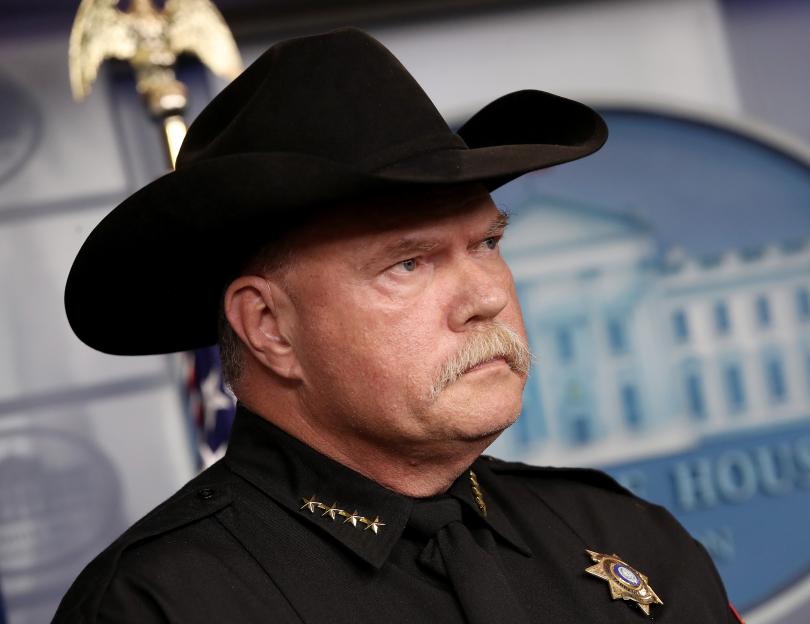 Sheriff Bill Waybourn at a White House briefing.