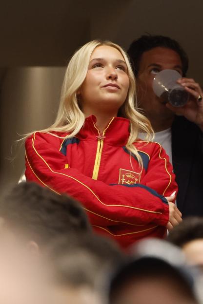 Harper Beckham attends the FIFA World Cup 2026 Semi Final.