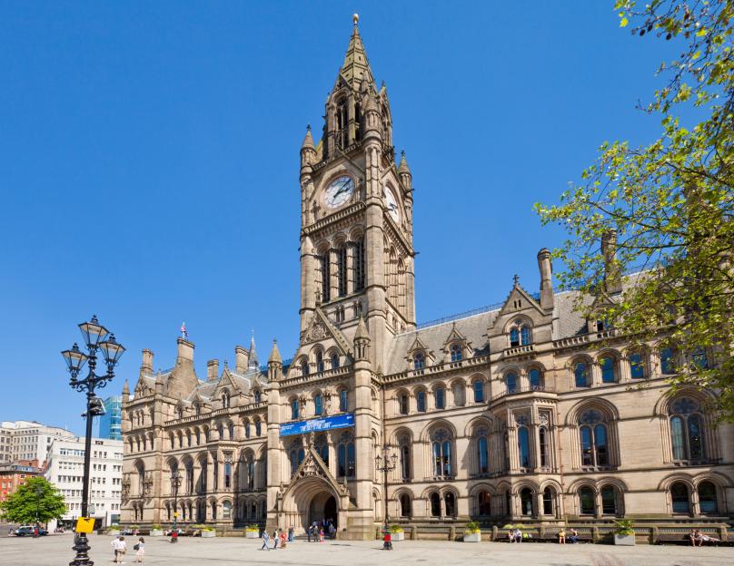 Manchester Town Hall in Albert Square.