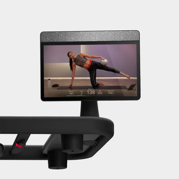 A Swivel Screen showing a woman working out with a ball.