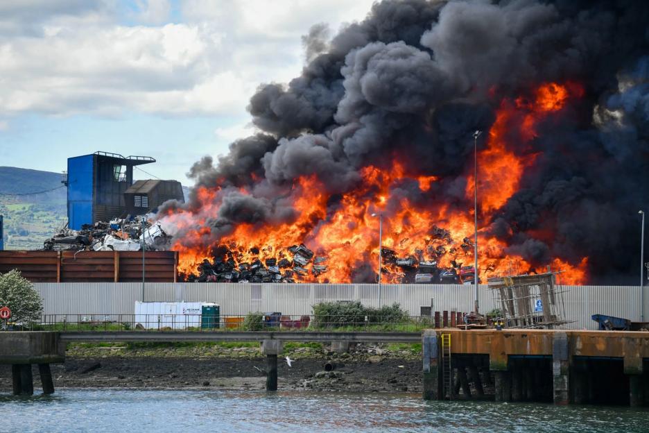 Massive Fire Erupts in Belfast's Titanic Quarter, Smoke Visible Citywide as Firefighters Battle the Blaze