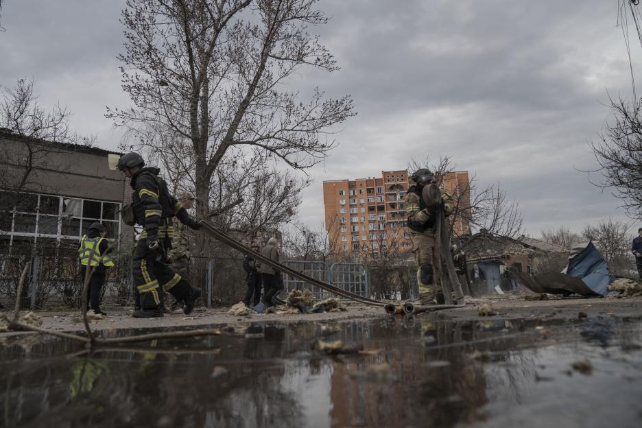 Aftermath of Russian attack in Donetsk