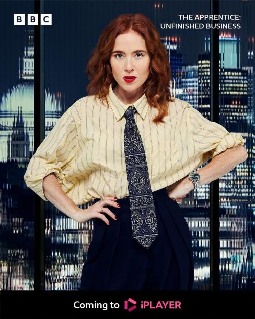 Promotional image for BBC's The Apprentice: Unfinished Business featuring Angela Scanlon.