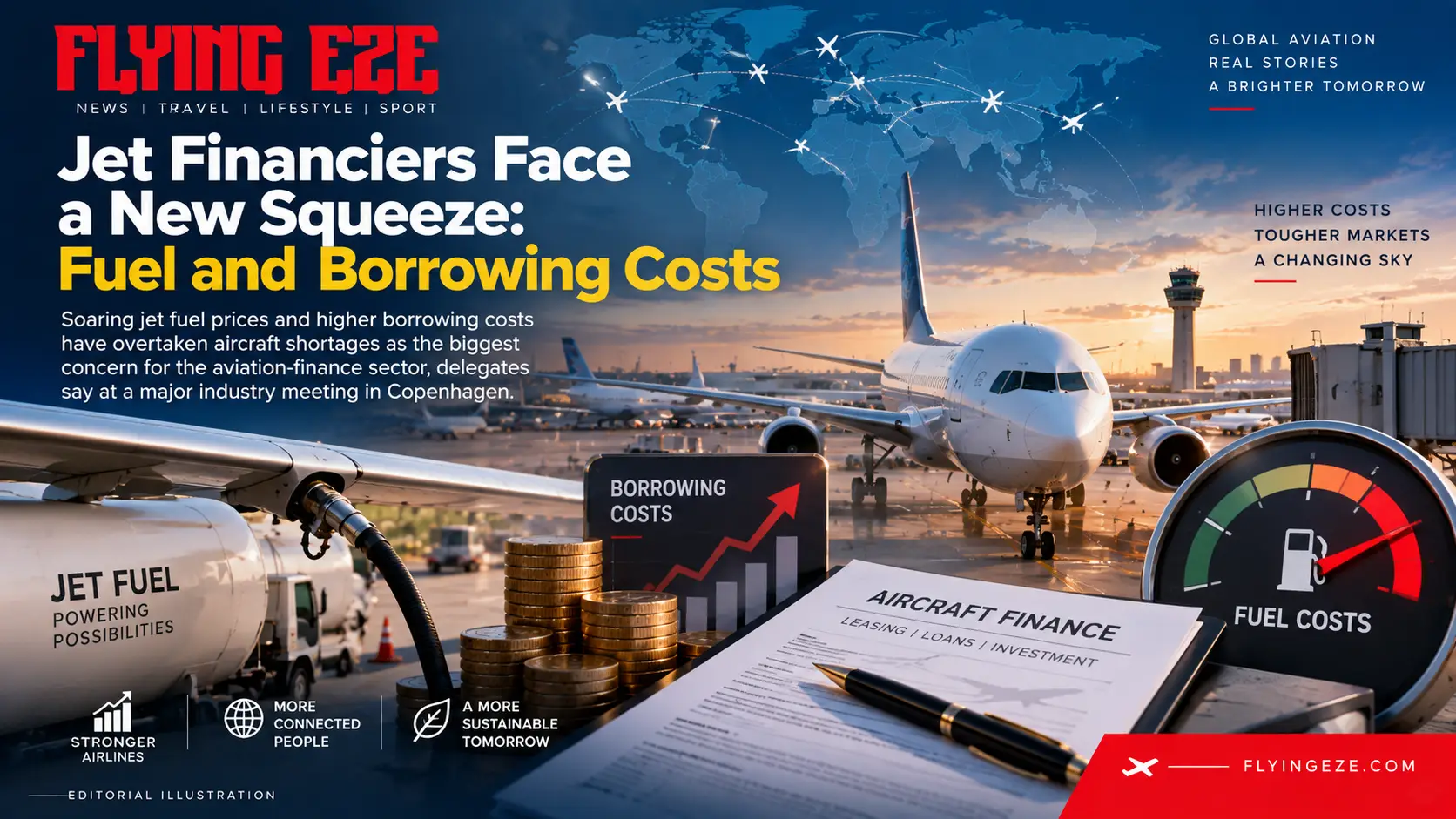 Jet Financiers Say Fuel and Borrowing Costs Now Eclipse Aircraft Shortages