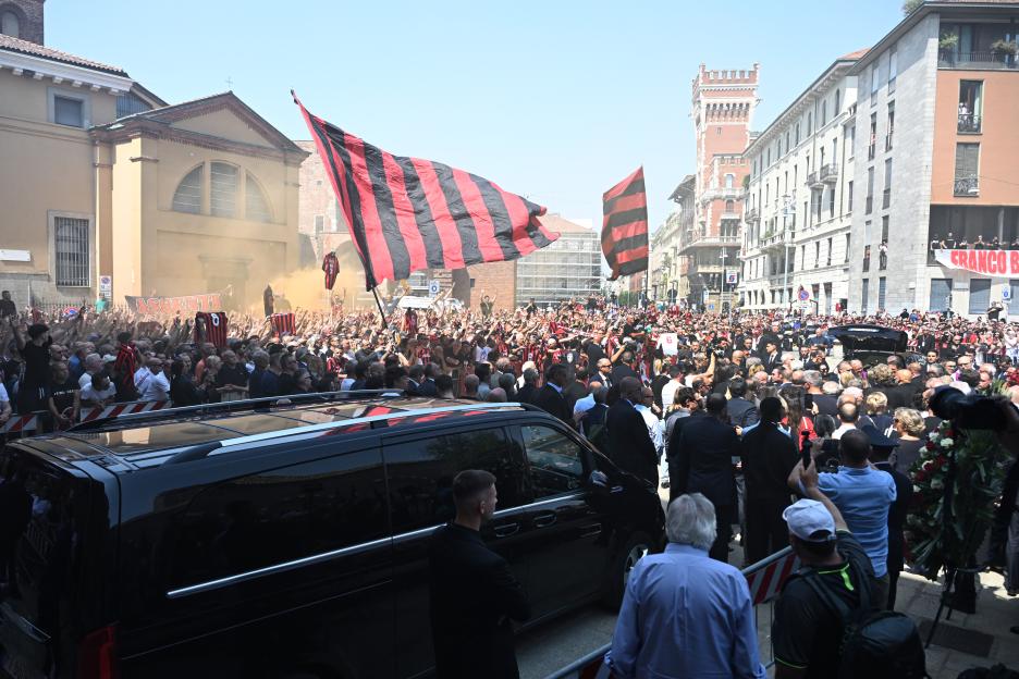 Franco Baresi's Funeral Is Held At Basilica di Sant'Ambrogio