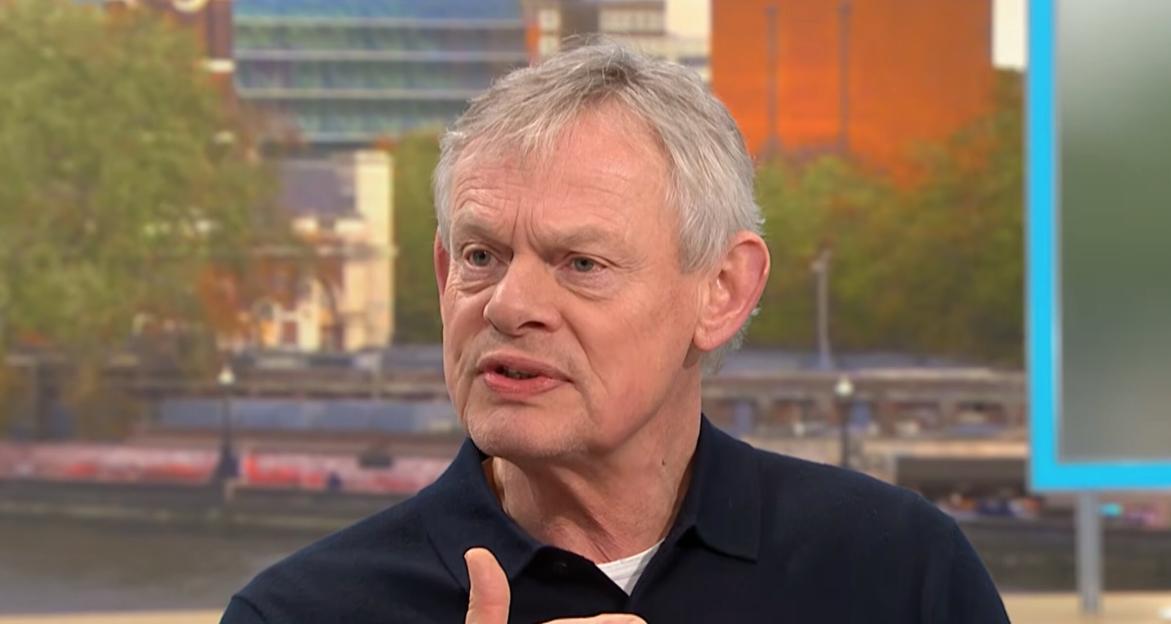 Martin Clunes speaking on Good Morning Britain.