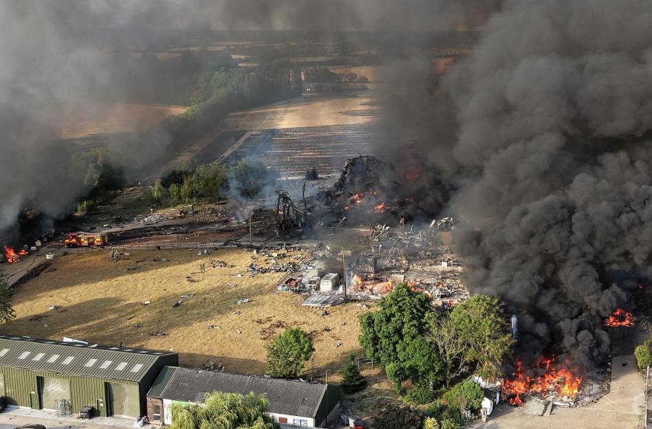 Massive Explosion in Essex: 20 Firefighters Hospitalized and Three Fire Engines Destroyed