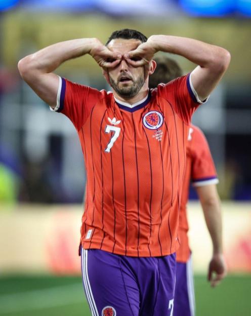 John McGinn of Scotland celebrates scoring a goal during the FIFA World Cup 2026 Group C match.