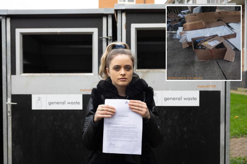 Nurse Hit with £1,000 Fine for 'Fly-Tipping' After Dropping Envelope on Overflowing Bin Rubbish