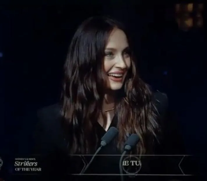‘You want me to show you?’ – GOT star Sophie Turner stunned as Ballon d’Or host asks her to take top off