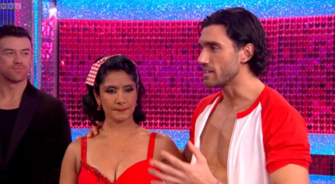 Balvinder Sopal tearful after her dance performance.