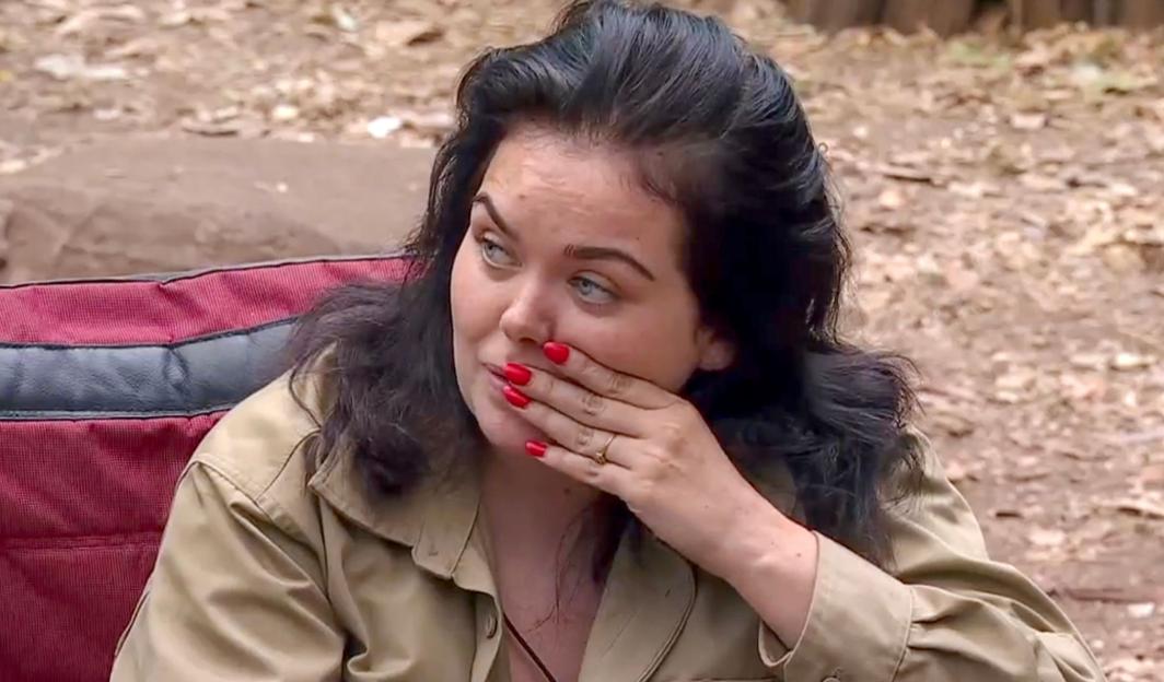 Scarlett Moffatt looking surprised on "I'm A Celebrity... Get Me Out Of Here! South Africa".