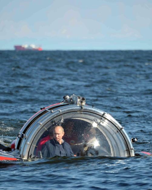Vladimir Putin in a submersible.