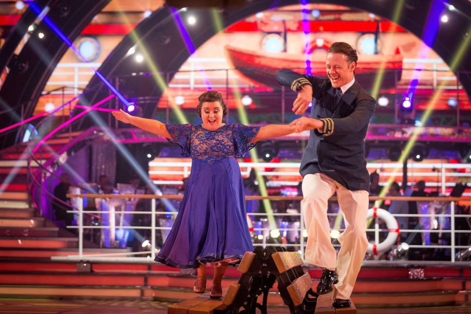 Kevin Clifton and Susan Calman performing on Strictly Come Dancing.