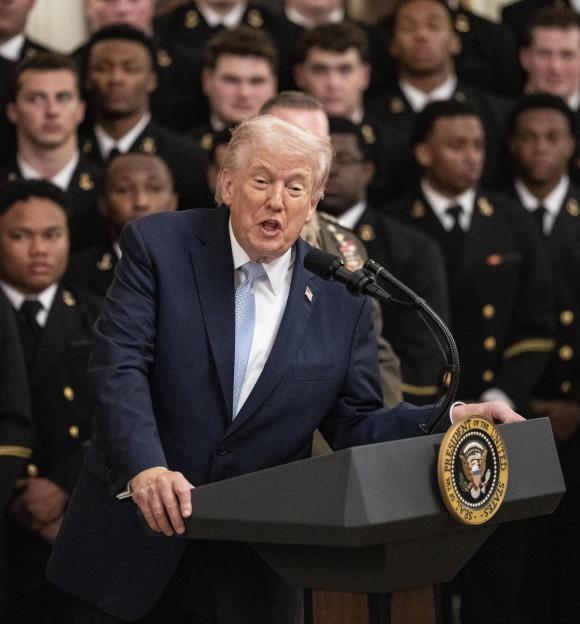 Donald J Trump Presents Commander-In-Chief'S Trophy To Us Naval Academy At White House - 20 Mar 2026