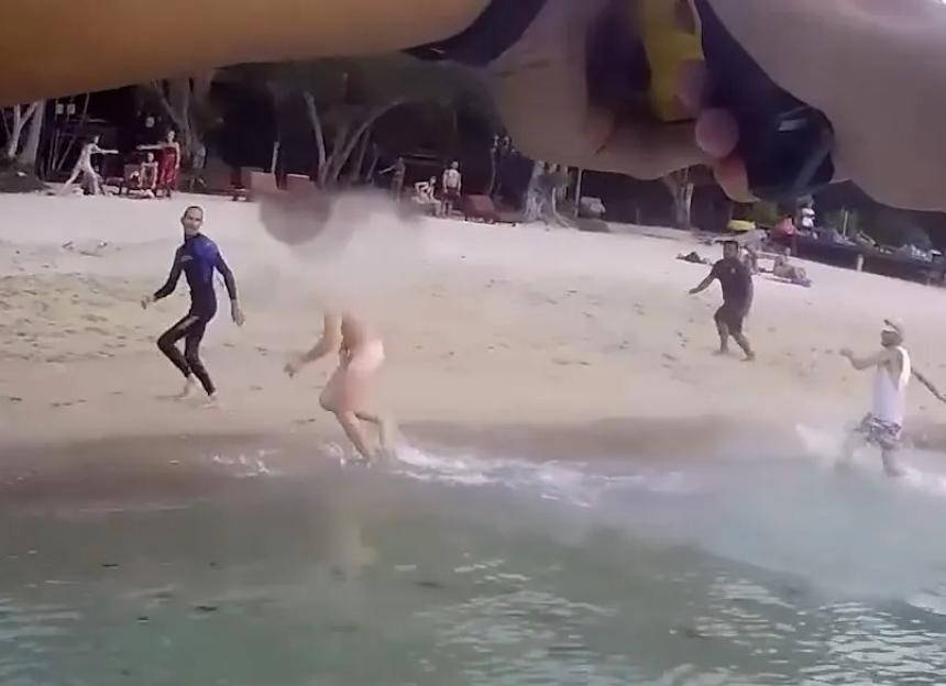 Naked German tourist tasered by police on Thai 'Death Island'