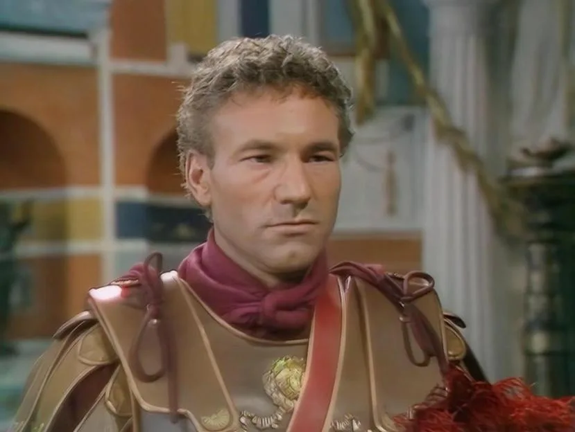 Patrick Stewart as Sejanus in a scene from the TV series I Claudius.