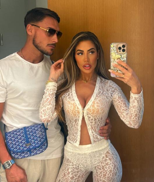 Chloe Ferry and Alex Swinney posing for a selfie.