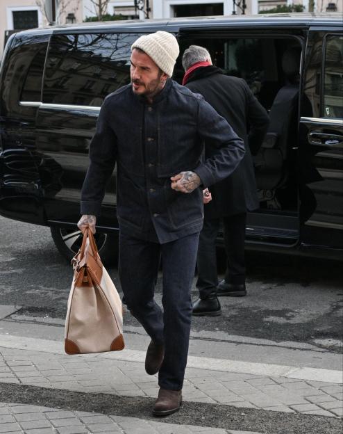 Paris, France. 26th Jan, 2026. David Beckham seen out of hotel during Paris Fashion Week Haute Couture in Paris, France on January 26, 2026. Photo by Julien Reynaud/APS-Medias/ABACAPRESS.COM Credit: Abaca Press/Alamy Live News