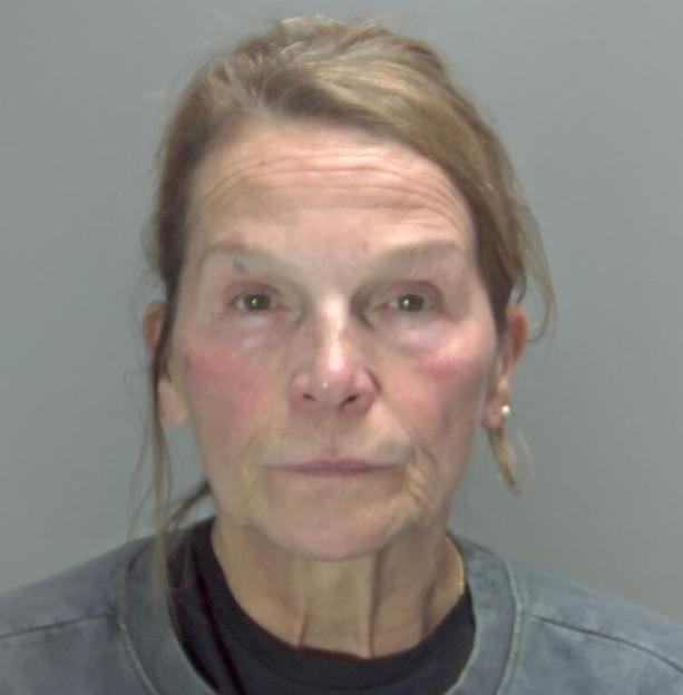 Mugshot of Claire Bridger, 64, who was jailed for repeatedly stabbing her husband.
