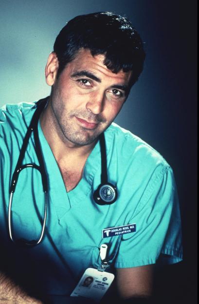George Clooney as Dr. Douglas Ross in NBC's "ER."